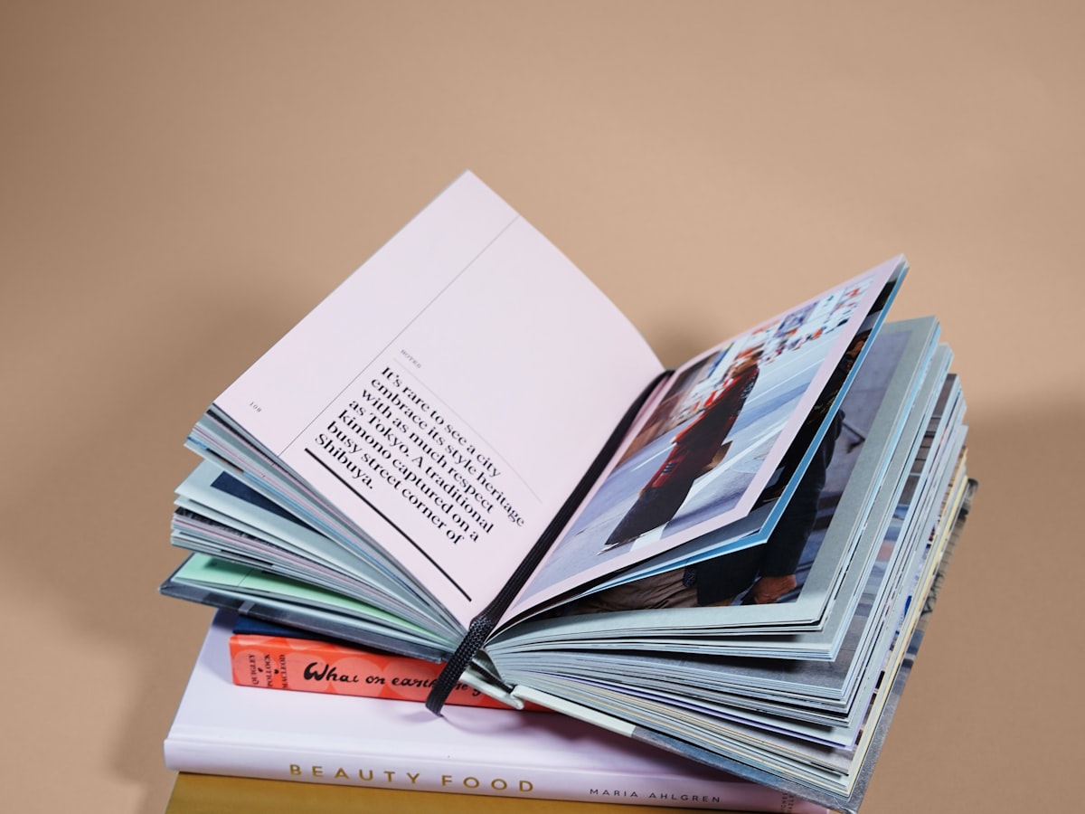 Printed strategy document open on a desk